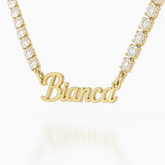 Custom Bespoke Diamond Tennis Name Necklace